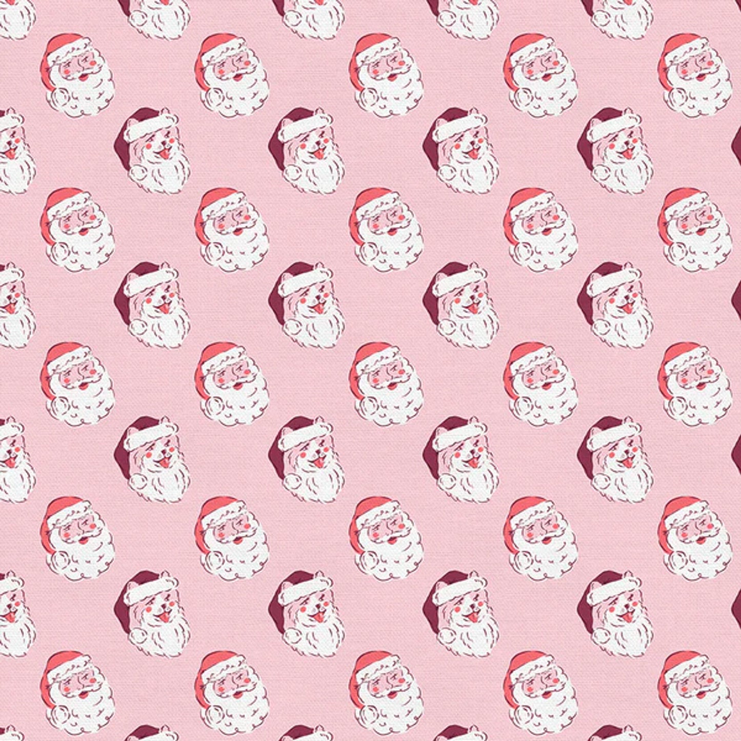 Santa Corgis Light Pink Mistletoe Mutts Krissy Mast Paintbrush Studio Fabric Fabric Fetish