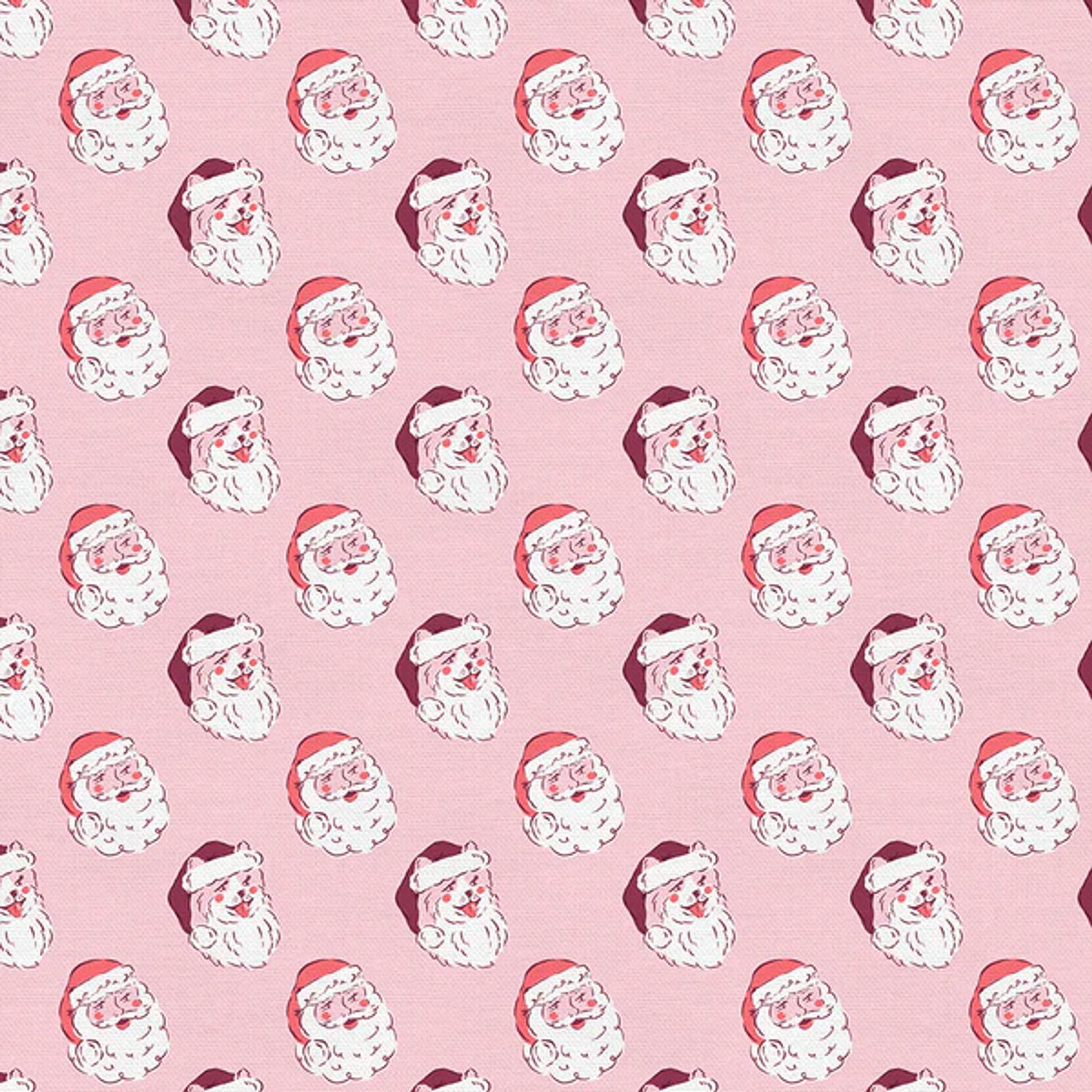 Santa Corgis Light Pink Mistletoe Mutts Krissy Mast Paintbrush Studio Fabric Fabric Fetish