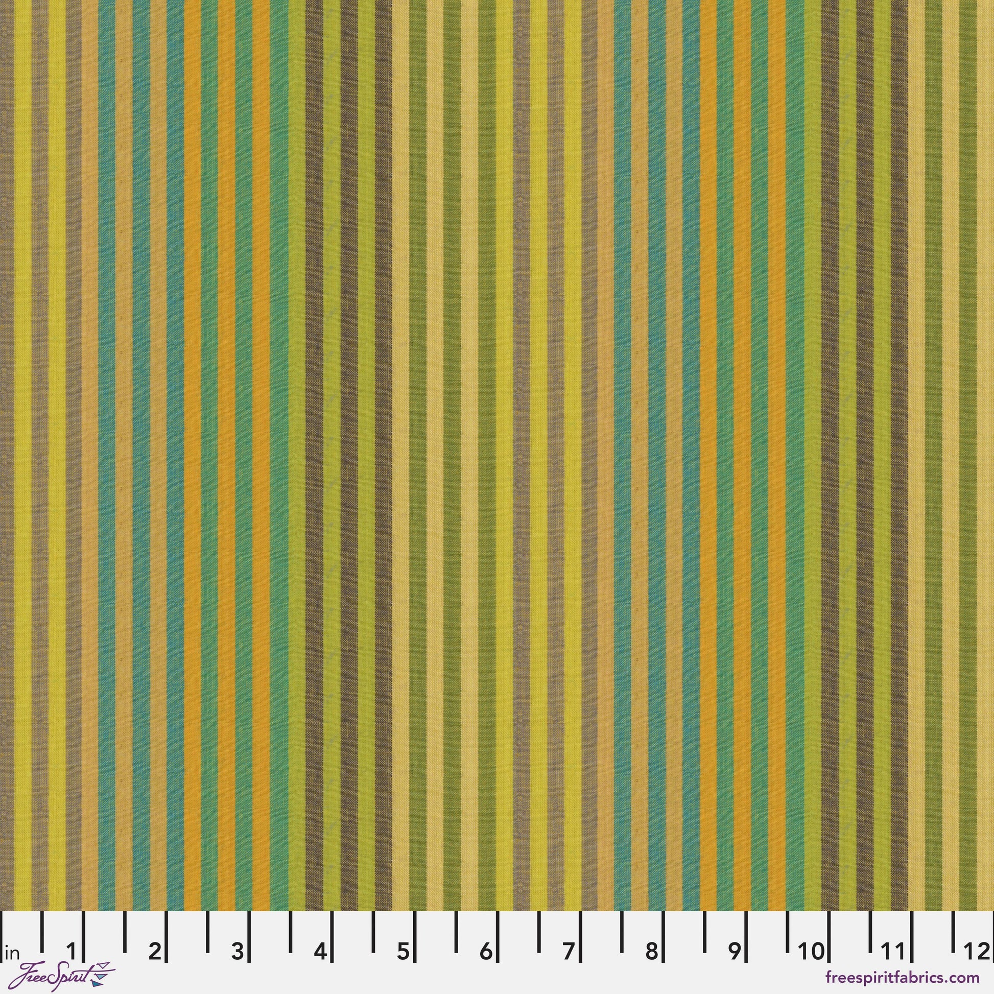 Caterpillar Stripe WOVEN Shot Cotton Sprout Kaffe Fassett Collective Fabric Fetish