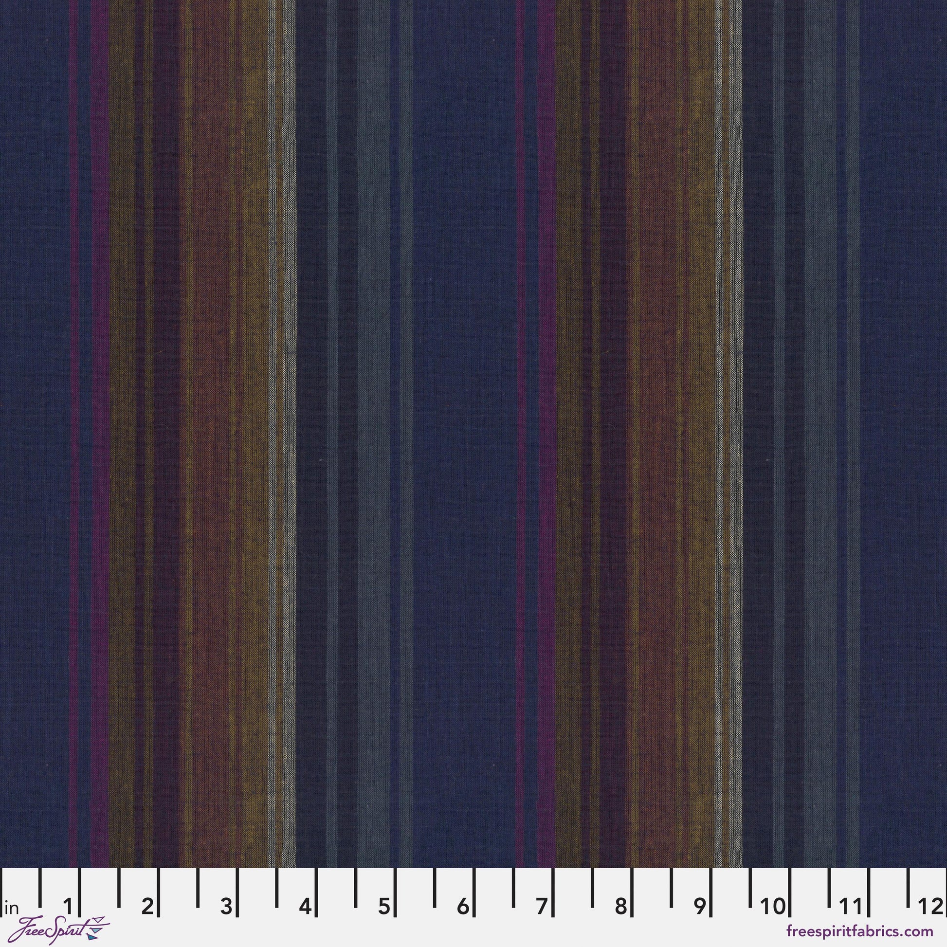 Exotic Stripe WOVEN Shot Cotton Midnight Kaffe Fassett Collective Fabric Fetish