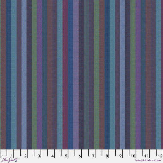 NARROW Stripe WOVEN Shot Cotton Blue Kaffe Fassett Collective Fabric Fetish