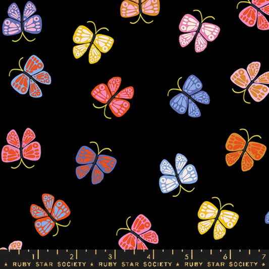 Butterfly Black Ooh Lucky Lucky Alexia Abegg Ruby Star Society Fabric Moda Fabric Fetish