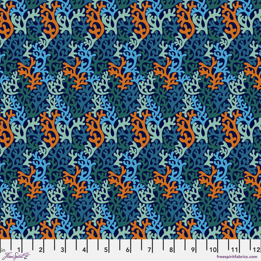 Seagrass Blue Rising Tide Monika Forsberg Freespirit Fabric Fabric Fetish