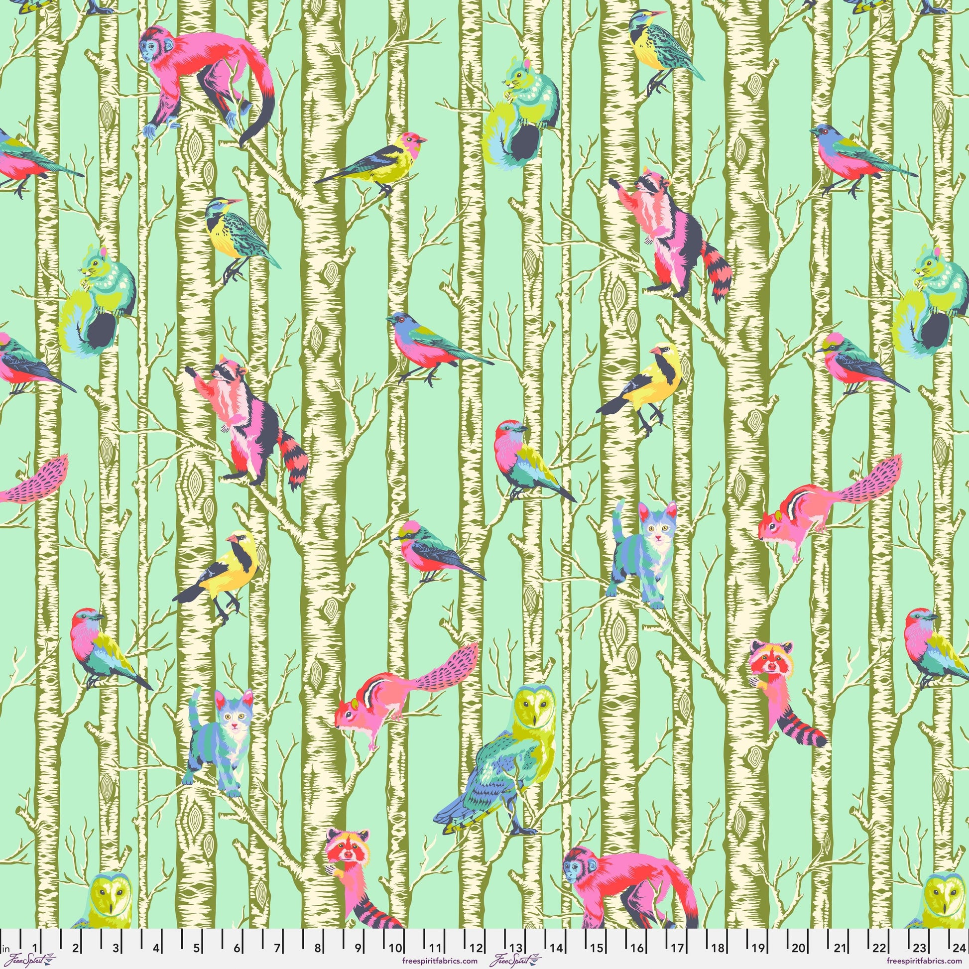 Family Tree Enchanted Full Moon Forest II Tula Pink Freespirit Fabrics Fabric Fetish