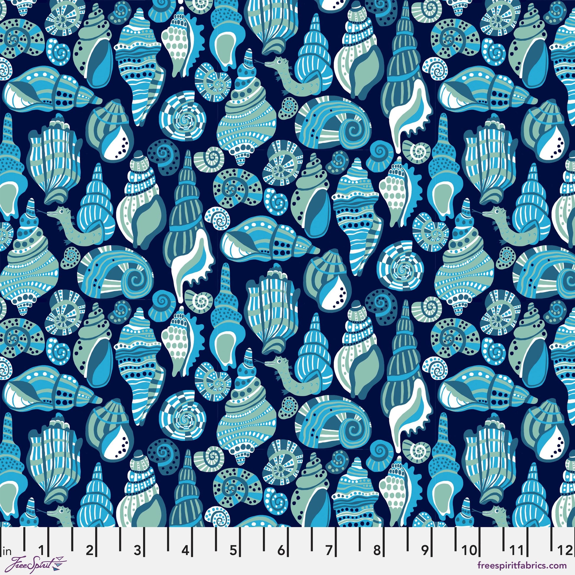Rock Poll Blue Rising Tide Monika Forsberg Freespirit Fabric Fabric Fetish