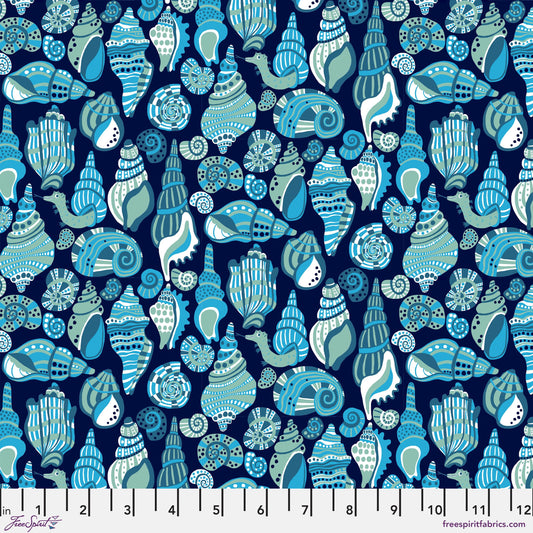 Rock Poll Blue Rising Tide Monika Forsberg Freespirit Fabric Fabric Fetish