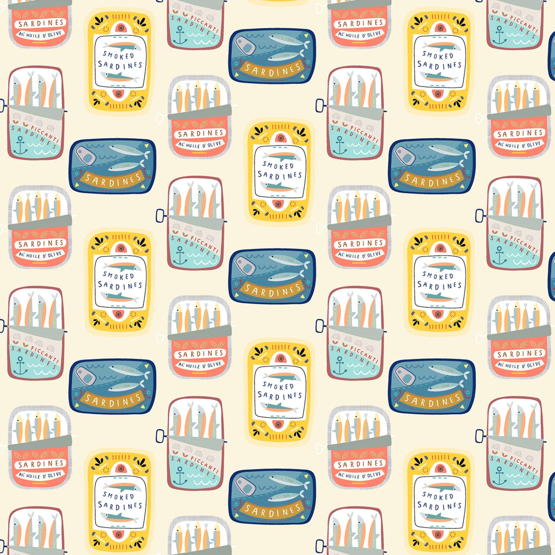 Tinned Sardines Coast Sally Payne Dashwood Studio Fabric Fetish