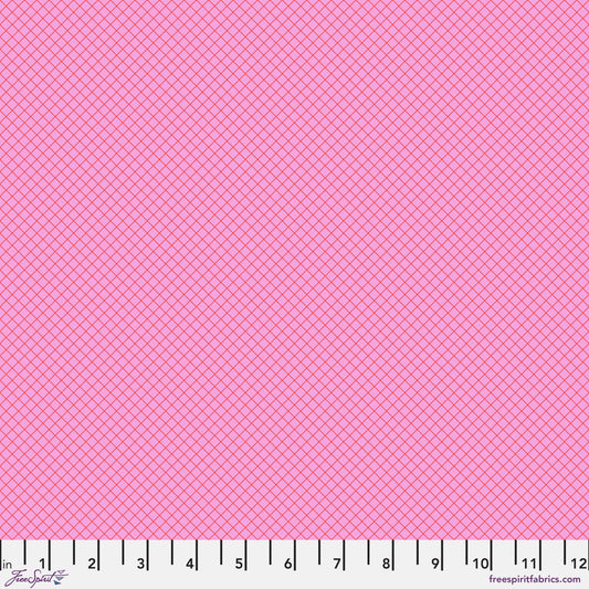 On the Grid Bubblegum True Colors 2025 Tula Pink Freespirit Fabrics Fabric Fetish