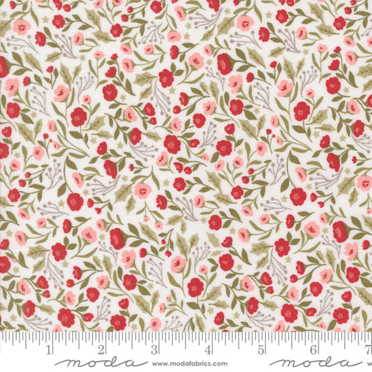 Christmas Posies Snow Berry and Pine Lella Boutique Moda Fabric Fetish