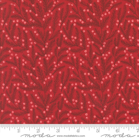 Pine Needles Cranberry Berry and Pine Lella Boutique Moda Fabric Fetish