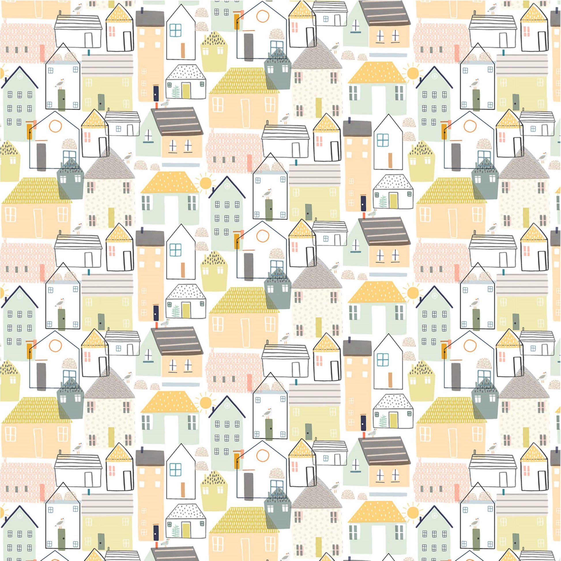 Fishing Village Coast Sally Payne Dashwood Studio Fabric Fetish