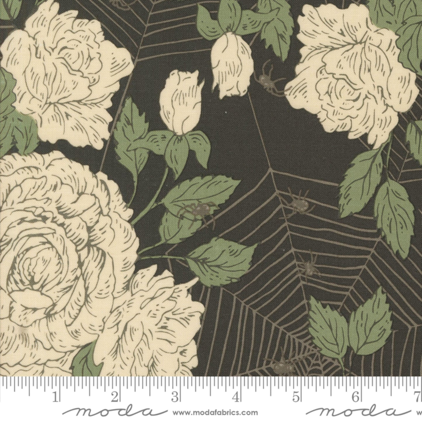 Haunted Roses Charcoal Home Sweet Haunt Stacy Iest Hsu Moda Fabric Fetish