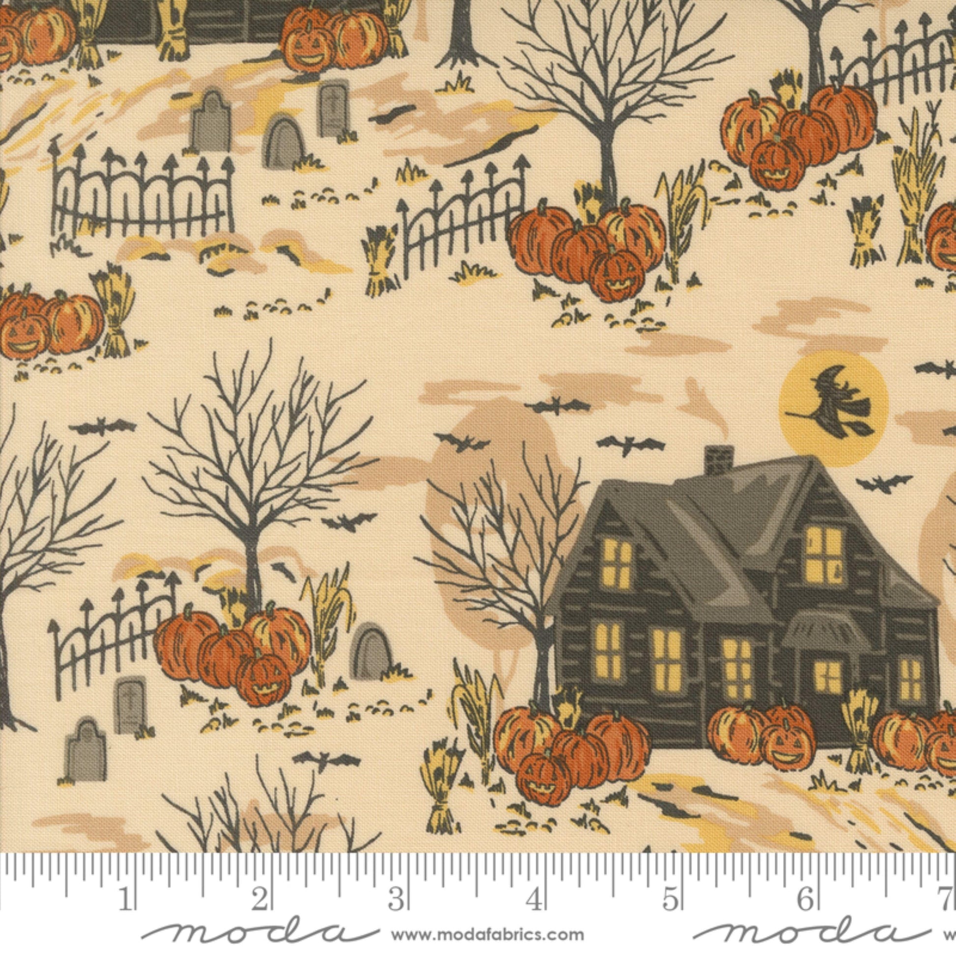 Haunted Forest Bone Home Sweet Haunt Stacy Iest Hsu Moda Fabric Fetish