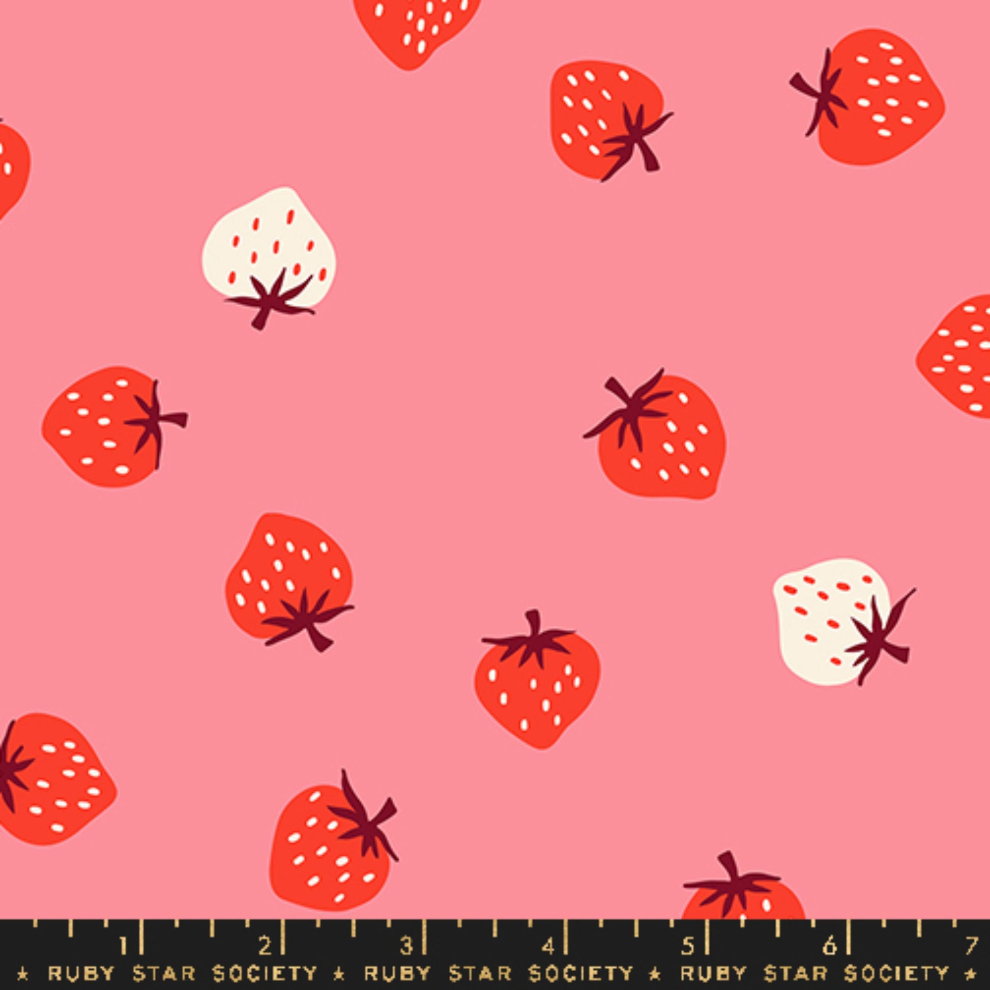 Strawberry Toss Sorbet Strawberry Kimberly Kight Ruby Star Society Moda Fabric Fetish
