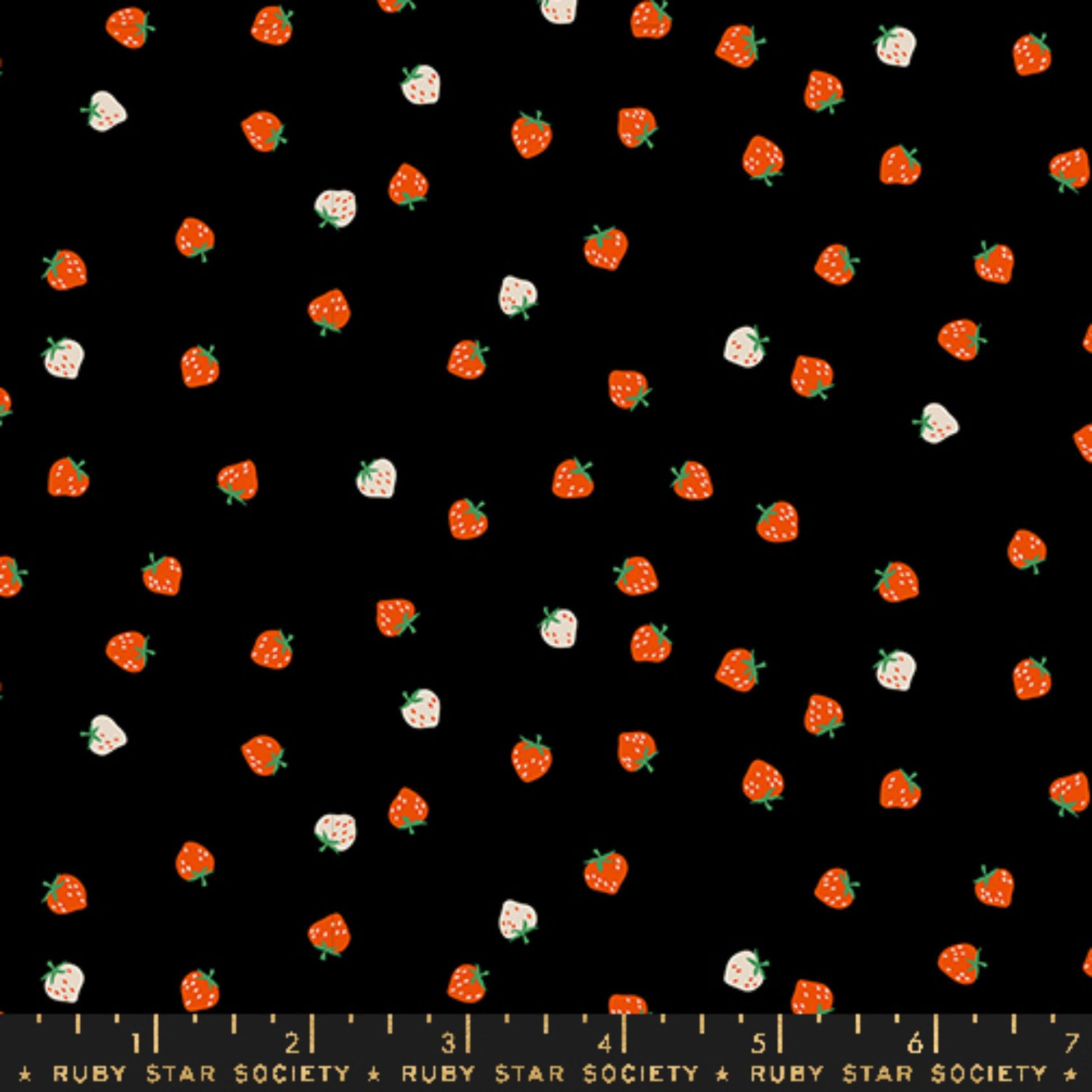 Mini Berry Black Strawberry Kimberly Kight Ruby Star Society Moda Fabric Fetish