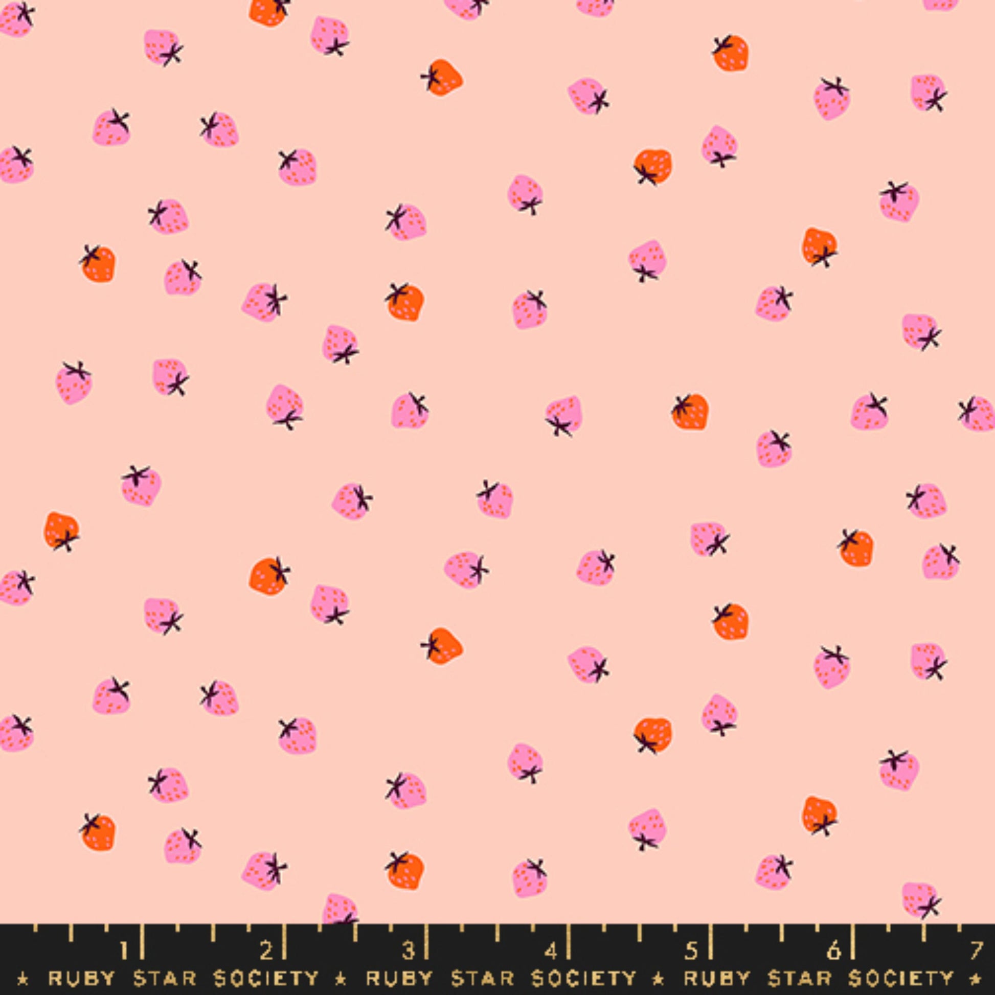 Mini Berry Pale Peach Strawberry Kimberly Kight Ruby Star Society Moda Fabric Fetish