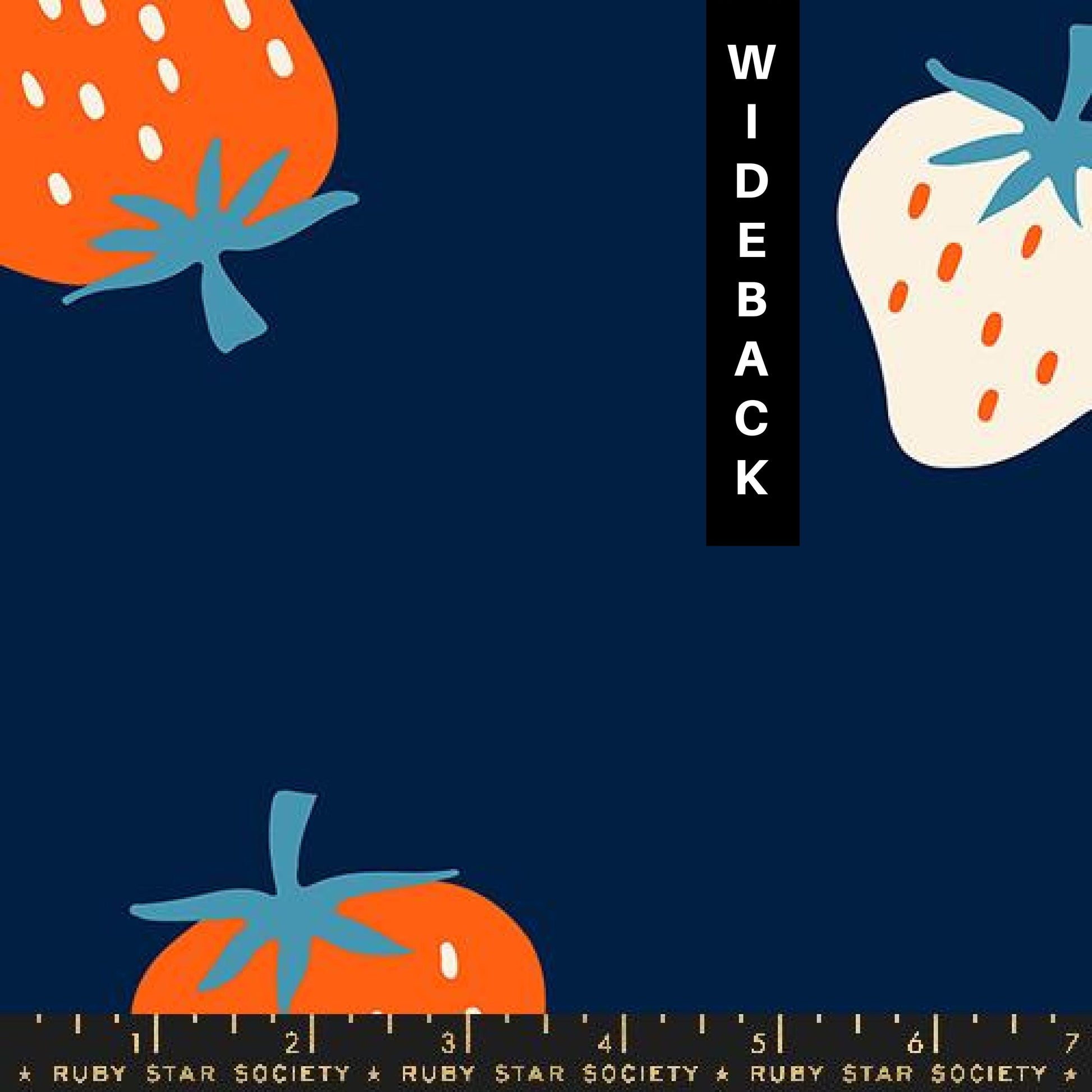 108" WIDE Strawberry Toss Navy Kim Kight Ruby Star Society Moda Fabric Fetish