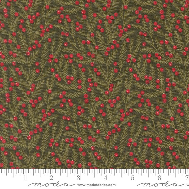 Pine Needles Evergreen Berry and Pine Lella Boutique Moda Fabric Fetish