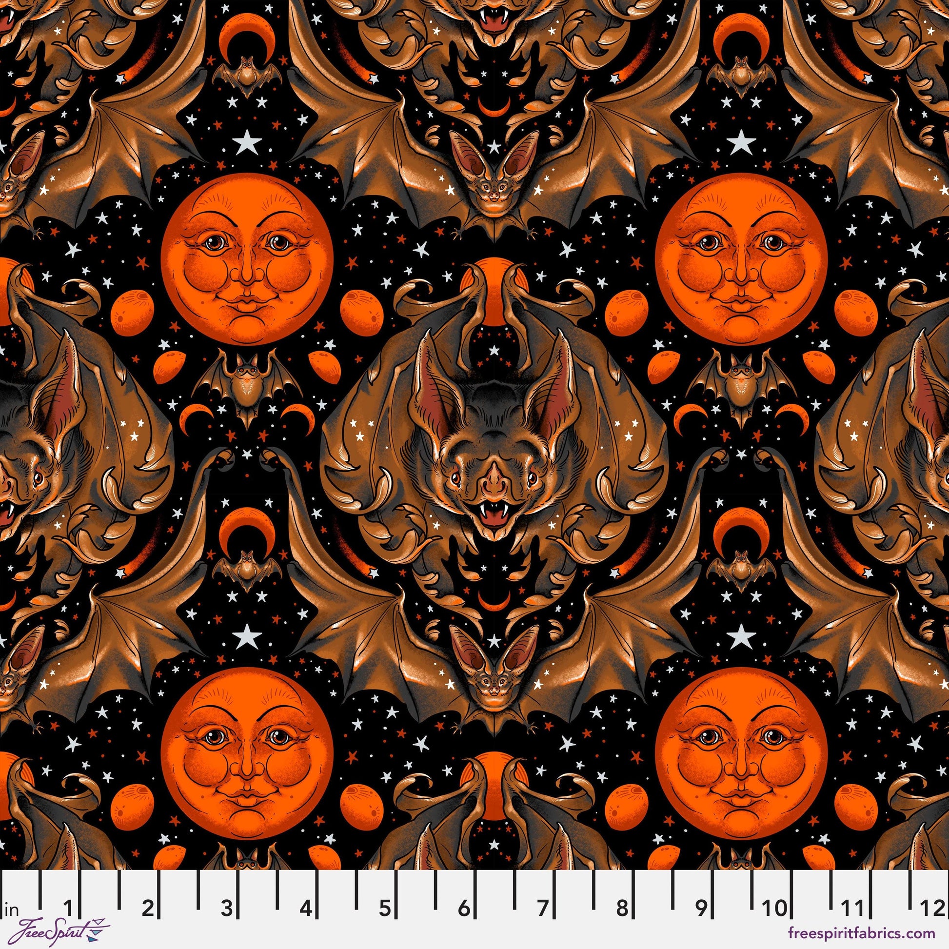 Full Moon Flight Black Costumes & Cobwebs Club Hauer Rachel Hauer Freespirit Fabrics Fabric Fetish