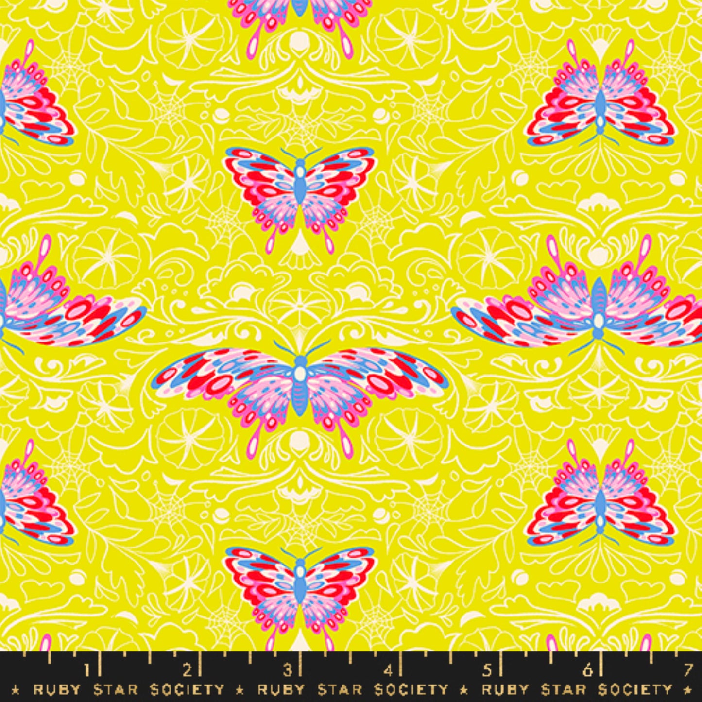 Morning Moth Citron Glow Garden Sarah Watts Ruby Star Society Moda Fabric Fetish