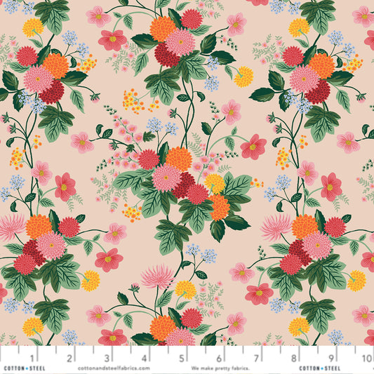 Blush Dahlia Anna Bond Rifle Paper Co Cotton + Steel Fabric Fetish