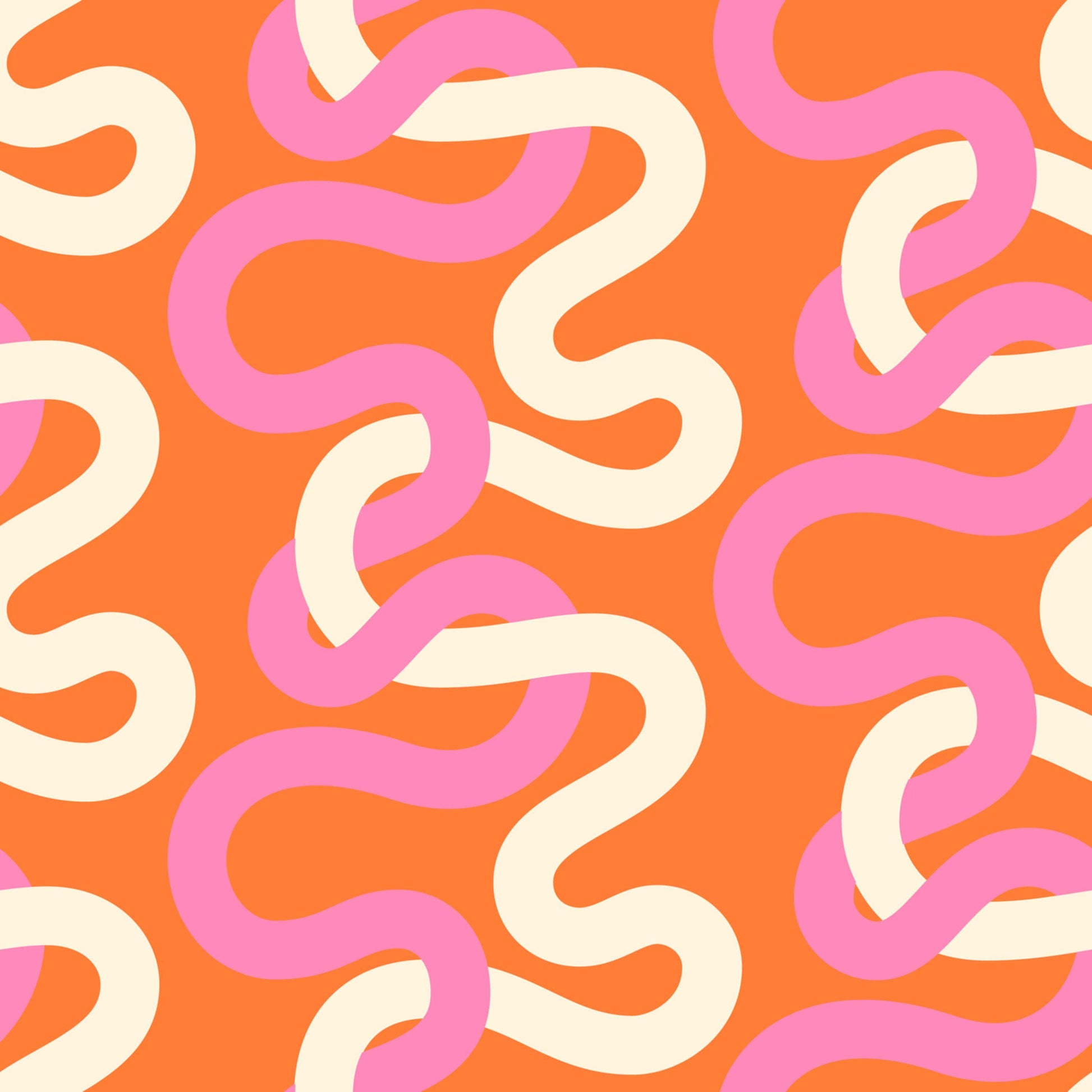 108" WIDE Tangled Tangerine Dream GROOVE Emily Van Hoff Moda Fabric Fetish