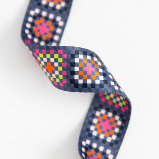 Granny Square Night Nylon Webbing - Alexia Abegg - Ruby Star Society