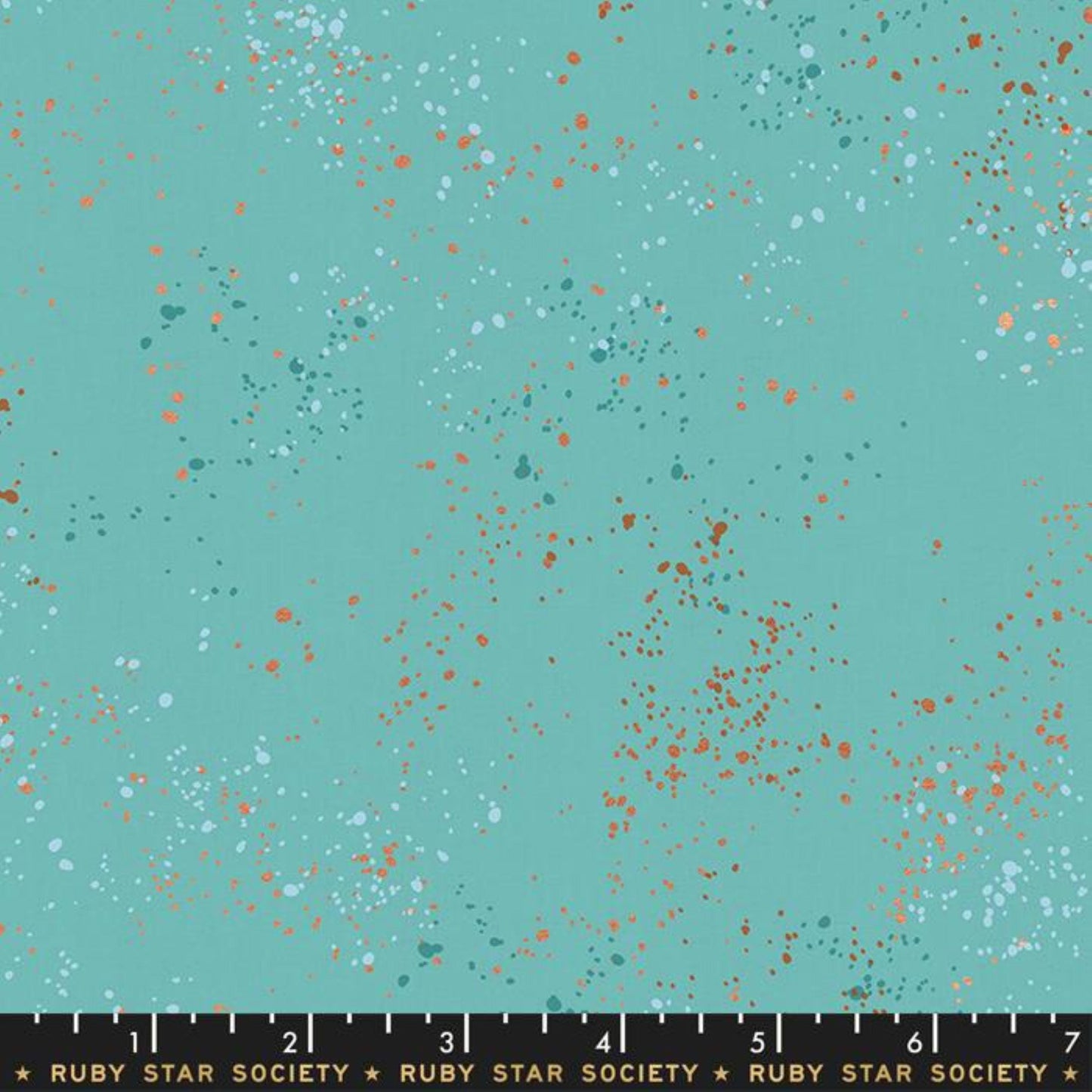 Speckled Turquoise Gold METALLIC - Rashida Coleman Hale - Ruby Star Society Fabric - Moda