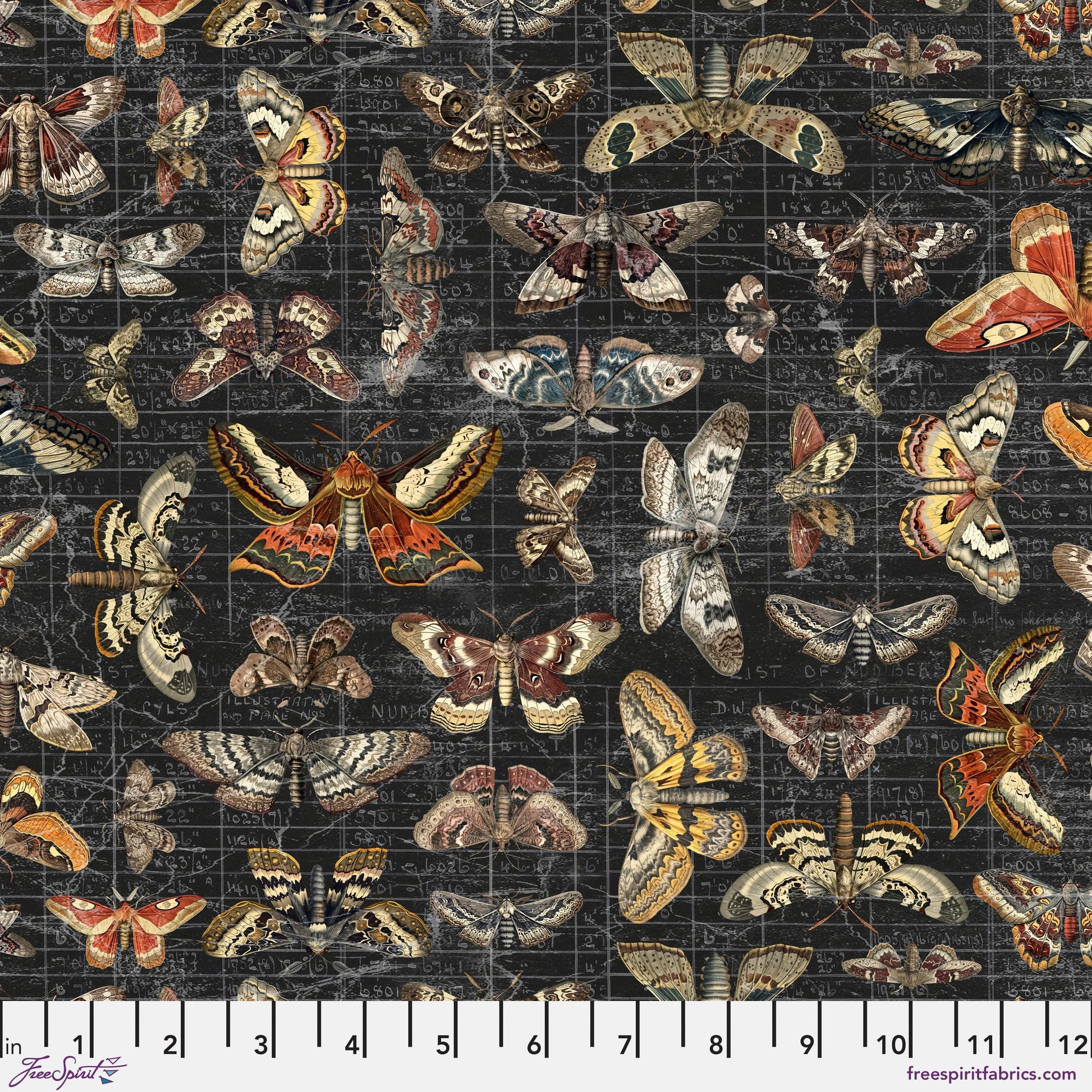 Moth Study Halloween Palette Seasonal Tim Holtz Freespirit Fabrics Fabric Fetish