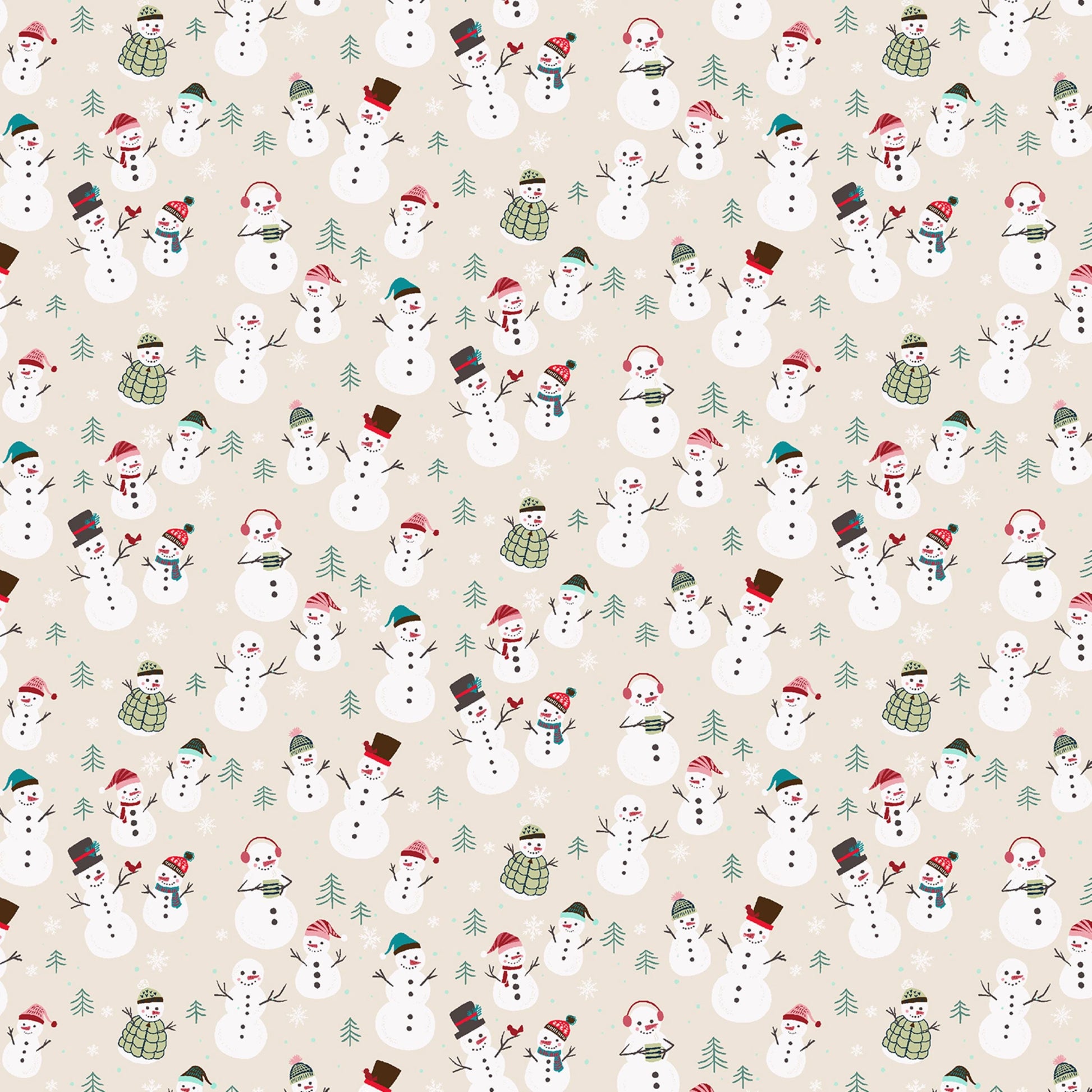 Snowmen Fun Yuan Xu Snow Day Fun RJR Fabrics Fabric Fetish
