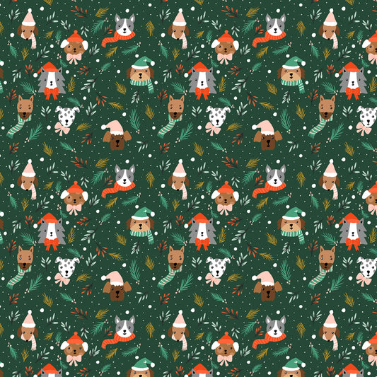 Barkmas Tree Hunter METALLIC Merry Pawmas Dominika Godette Cotton + Steel Fabric Fetish