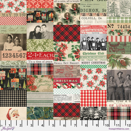 Collage Christmas Palette Seasonal Tim Holtz Freespirit Fabrics Fabric Fetish