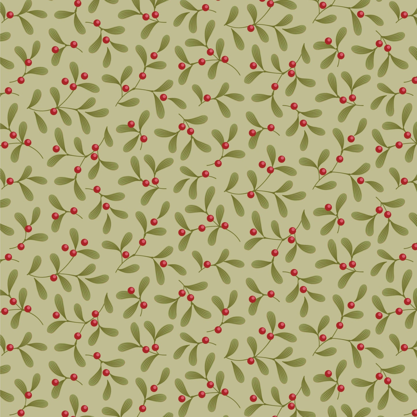 Mistletoe Pistachio Merry Little Christmas Tilda Fabric Tone Finnanger Fabric Fetish