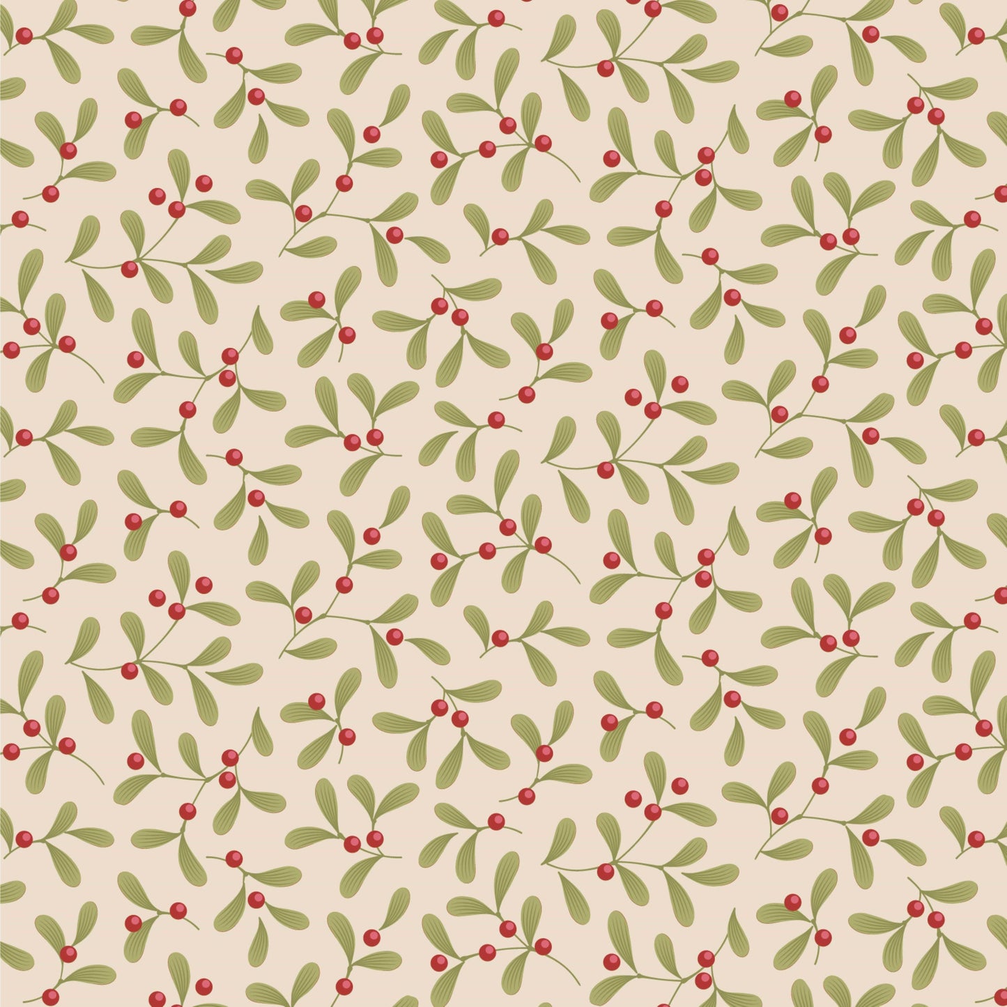 Mistletoe Cream - Merry Little Christmas - Tilda Fabric - Tone Finnanger