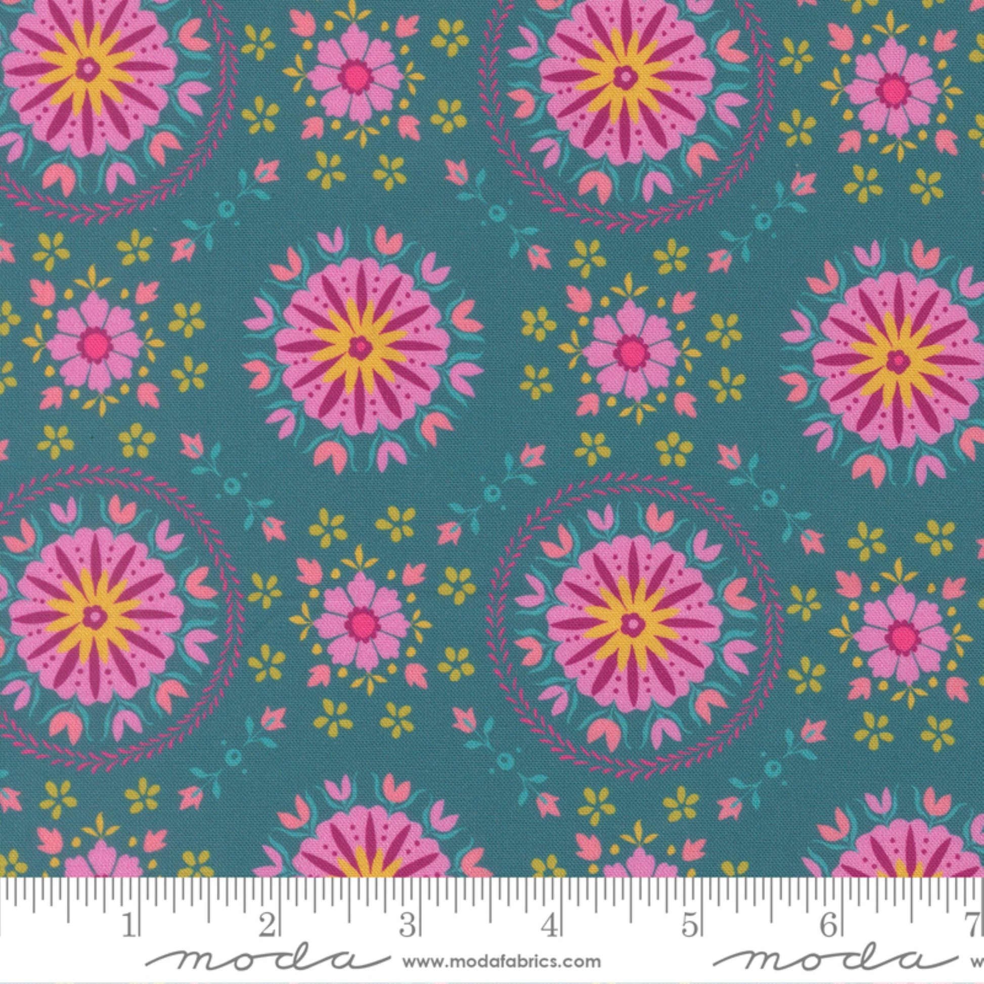 Mandala Peacock Parlor Crystal Manning Moda Fabric Fetish