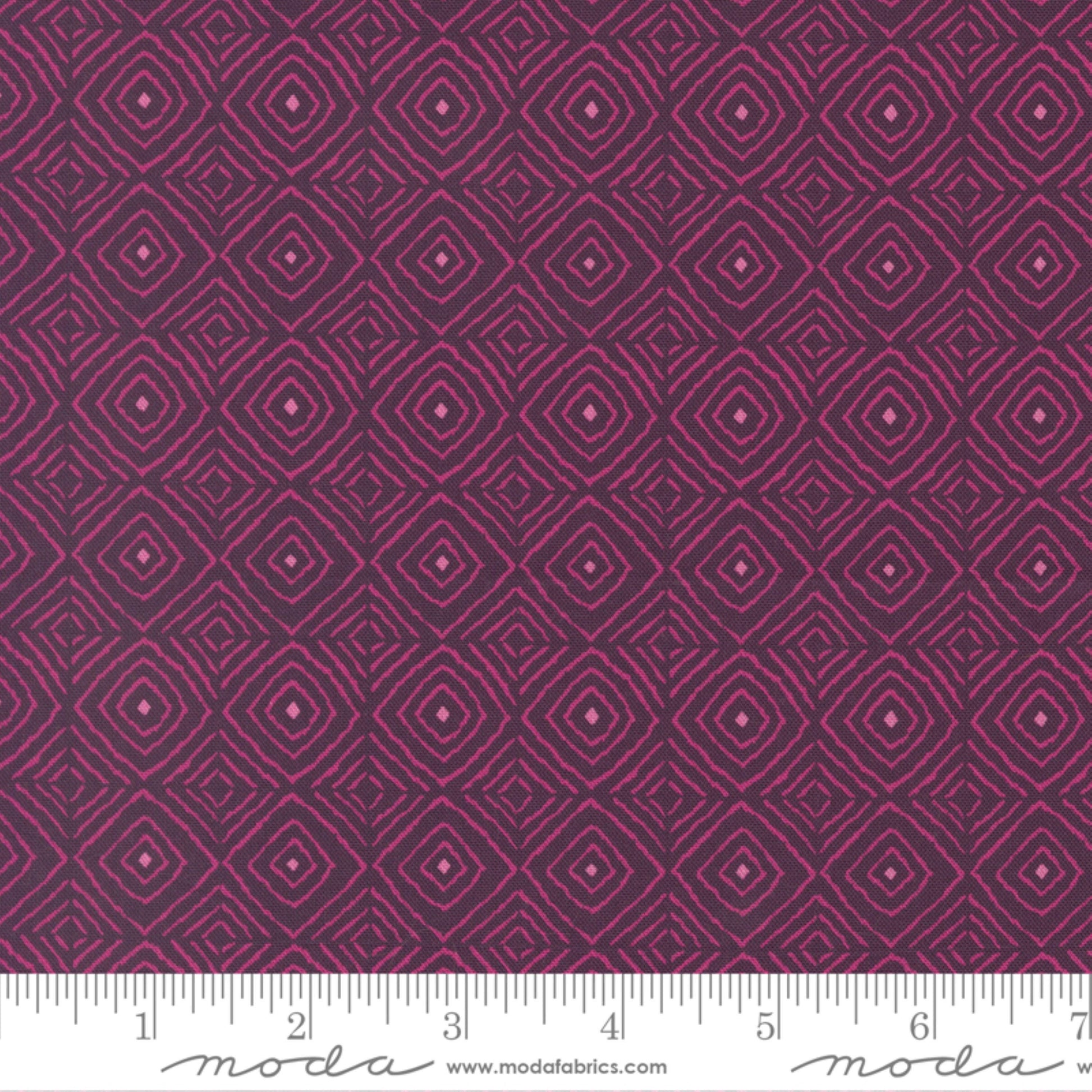 Diamonds Plum Parlor Crystal Manning Moda Fabric Fetish