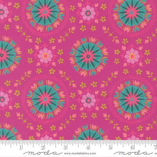 Mandala Passion Fruit Parlor Crystal Manning Moda Fabric Fetish