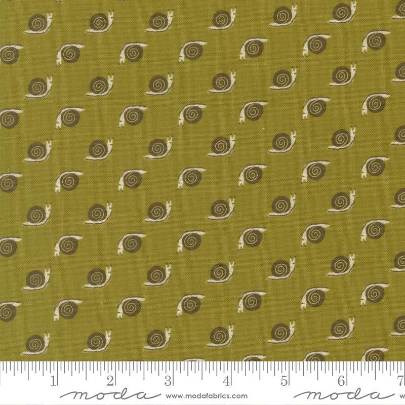 Snails Fern Night Owl Gingiber Moda Fabric Fetish