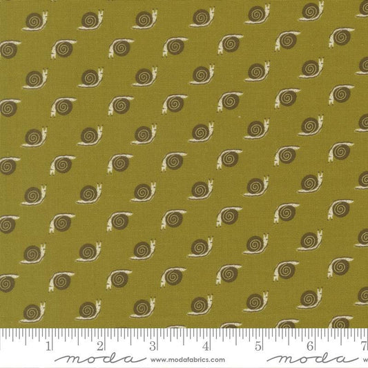 Snails Fern Night Owl Gingiber Moda Fabric Fetish