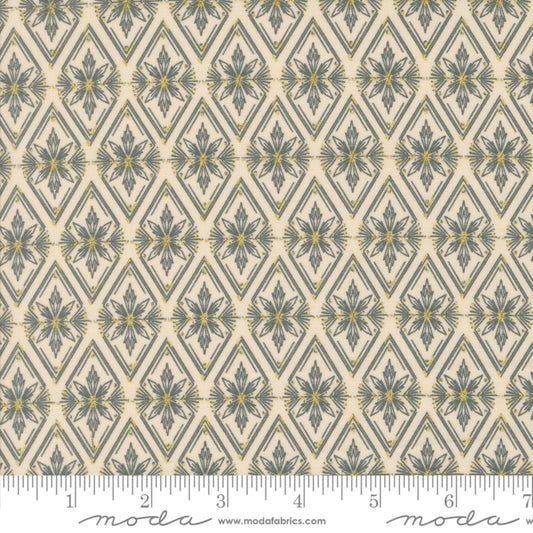Twinkle Eggshell GOLD METALLIC Old World Yuletide Fancy That Design House Moda Fabric Fetish