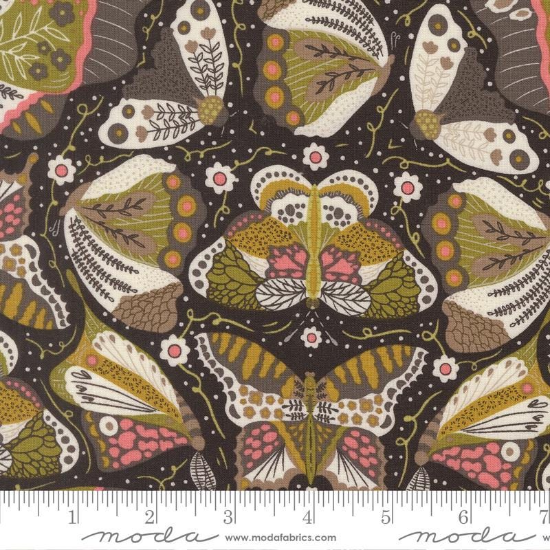 Butterfly Midnight Night Owl Gingiber Moda Fabric Fetish