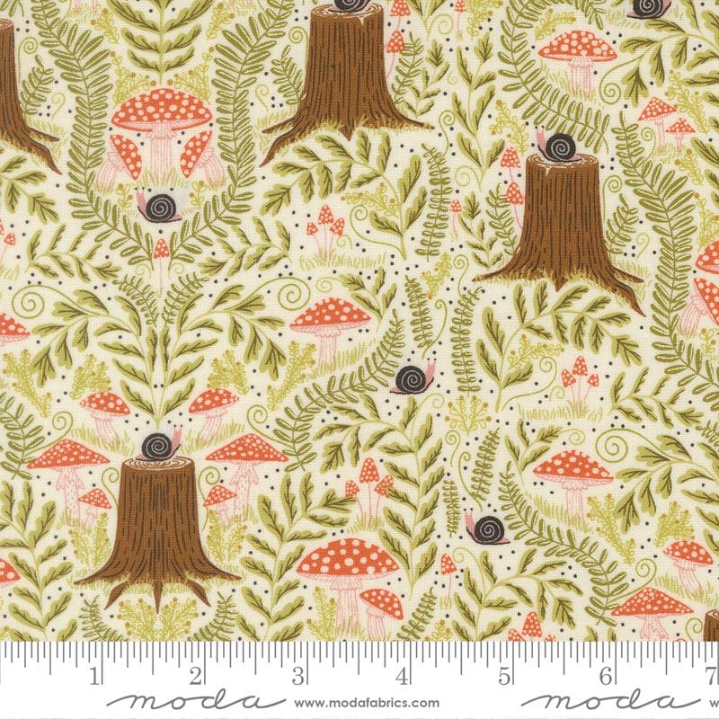 Mushroom Landscape Cloud Night Owl Gingiber Moda Fabric Fetish