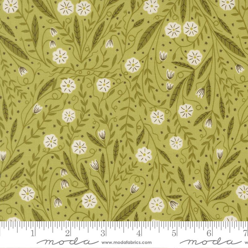 Woodland Floral Leaf Night Owl Gingiber Moda Fabric Fetish