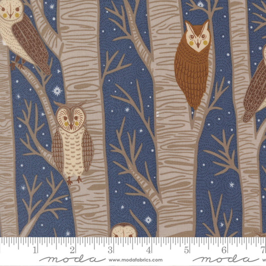 Owls Dusk Night Owl Gingiber Moda Fabric Fetish