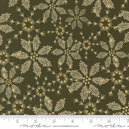 Snowy Lace Pine GOLD METALLIC Old World Yuletide Fancy That Design House Moda Fabric Fetish