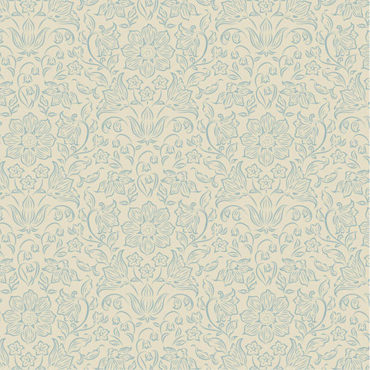 Lila Light Blue Blender - Songbird - Tilda Fabric - Tone Finnanger