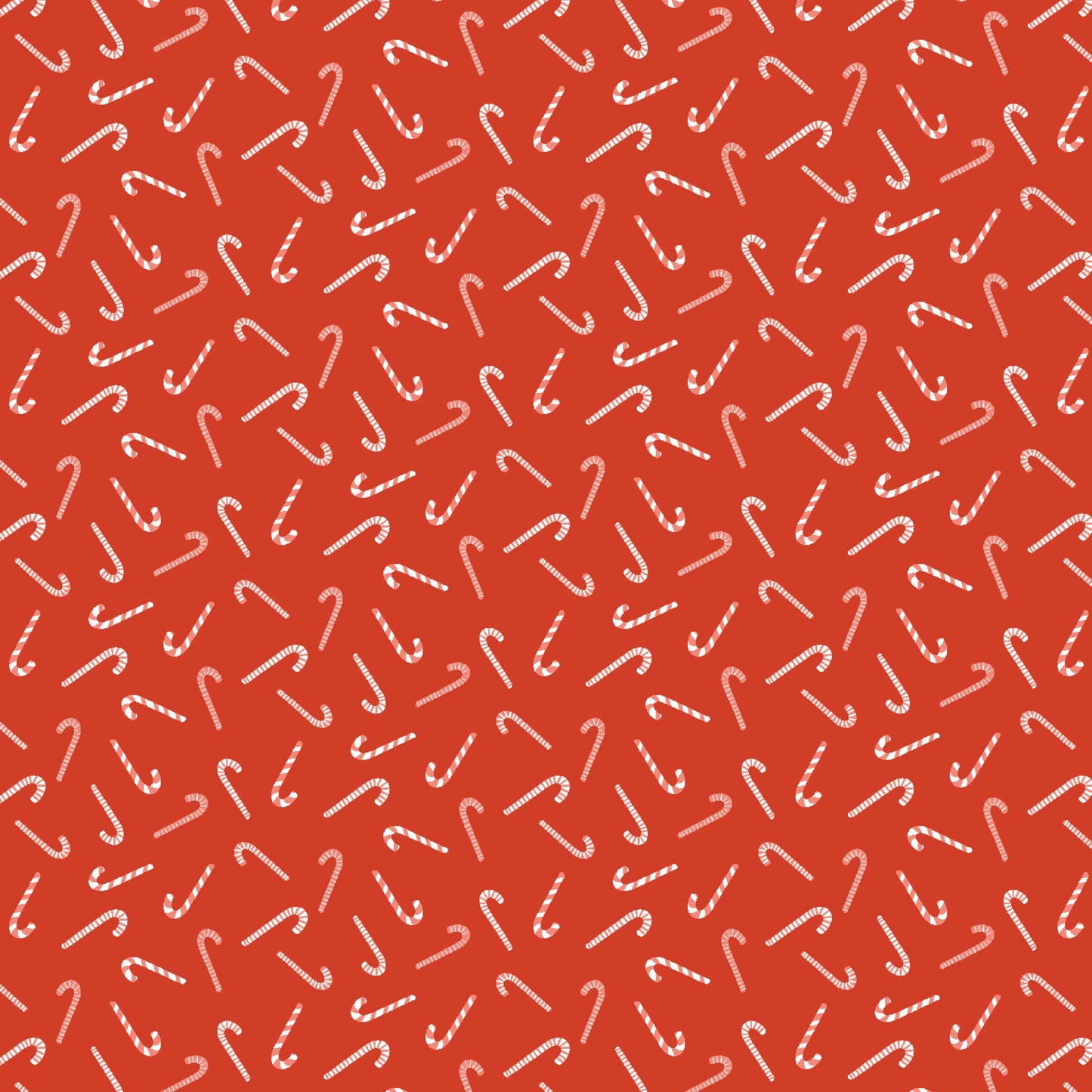 Candy Cane Toss Red - RJR Studio - Christmas Lane - RJR Fabrics