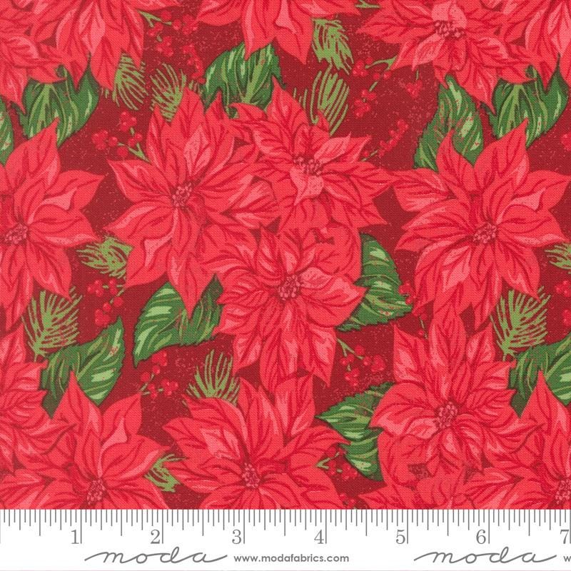 Vintage Poinsettia Cardinal Holiday Cheer Stacy Iest Hsu Moda Fabric Fetish