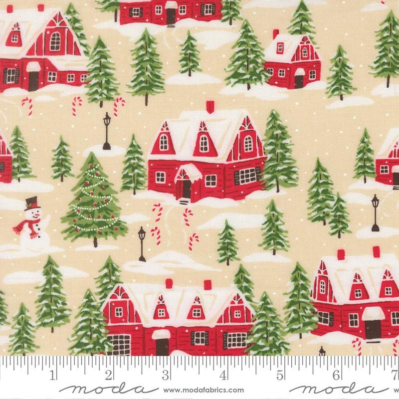 Cardinals Village Natural Holiday Cheer Stacy Iest Hsu Moda Fabric Fetish