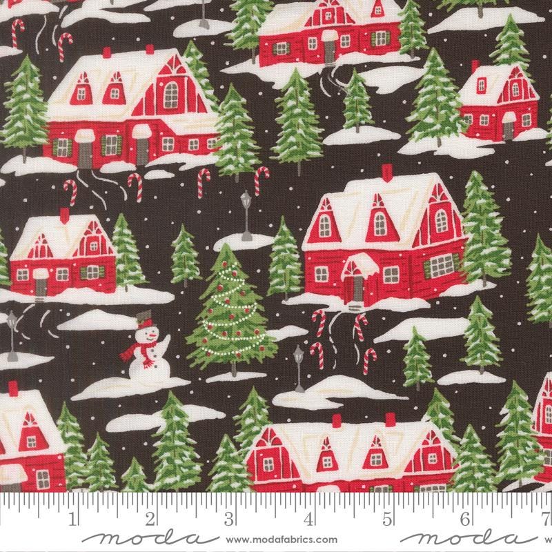 Cardinals Village Midnight Holiday Cheer Stacy Iest Hsu Moda Fabric Fetish